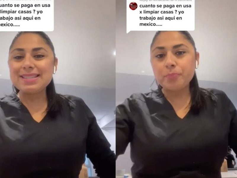Una mujer mexicana en TikTok presumió su trabajo en USA como empleada doméstica.