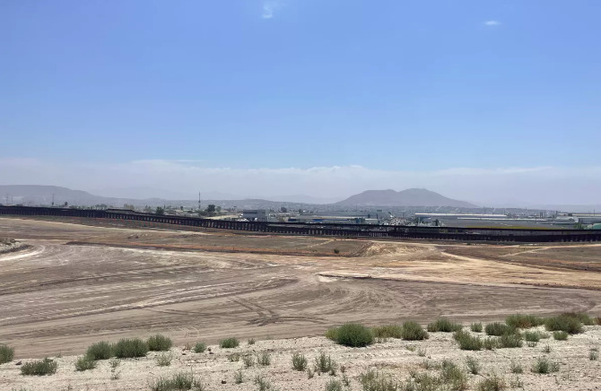 Espacio para la construcción de la nueva garita de Otay Mesa East.