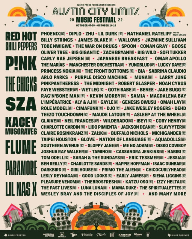 Cartel del ACL Festival 2022
