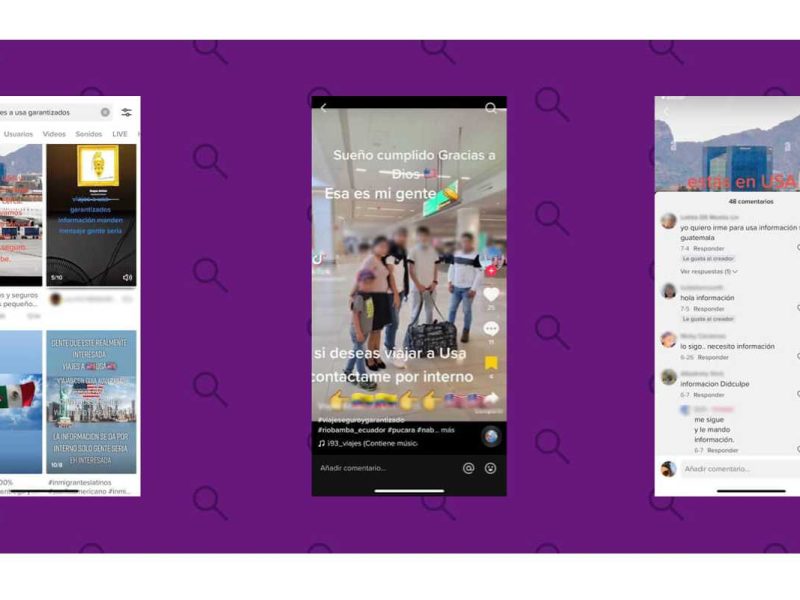 Así operan los coyotes en TikTok.