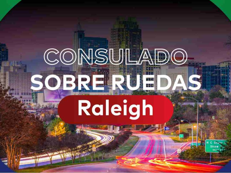 Recuerda que puedes tramitar tu pasaporte, matrícula consular y credencial de elector en el Consulado sobre ruedas en Raleigh enero de 2023