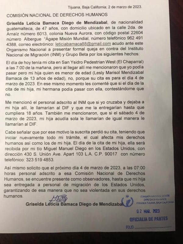 Piden intervención de CNDH para ayudar a migrante 