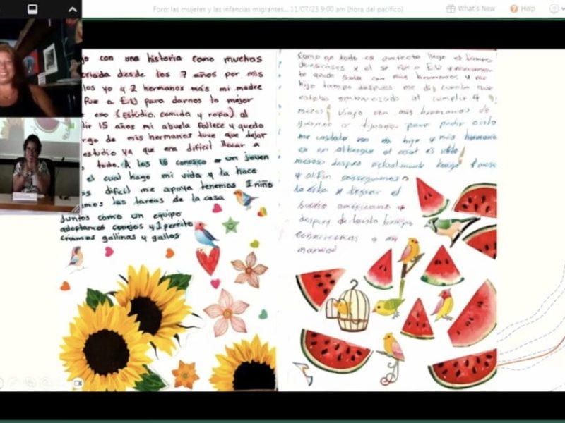 Mujeres desplazadas crearon un fanzine para ayudar a otras durante su trayecto