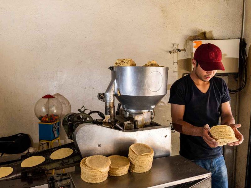 ¡Hay trabajo en Estados Unidos como obrero en una fábrica de tortillas!