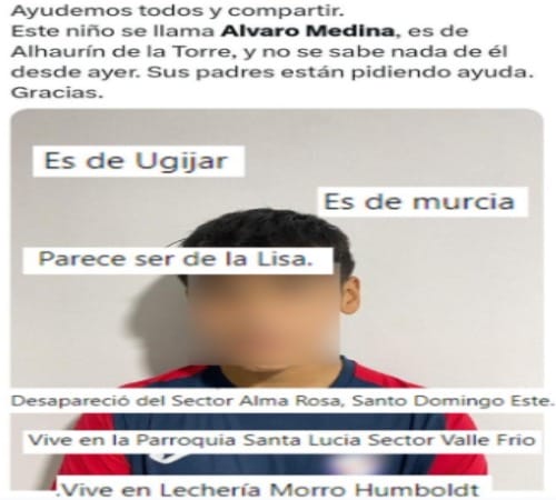 Qué sabemos del alerta "Este niño se llama Álvaro Medina
