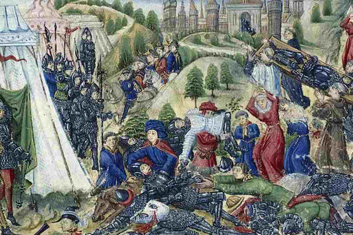 Ilustración del siglo XVIII de la batalla de Hastings, que inició la conquista normanda de Inglaterra en 1066. Heritage Images/Hulton Fine Art Collection via Getty Images