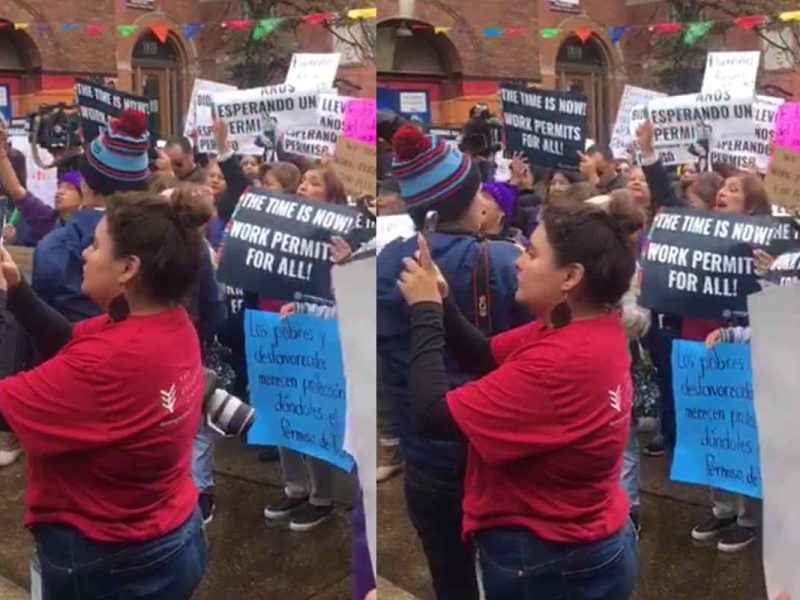 Migrantes en Chicago exigen autorización de permisos de trabajo a Joe Biden