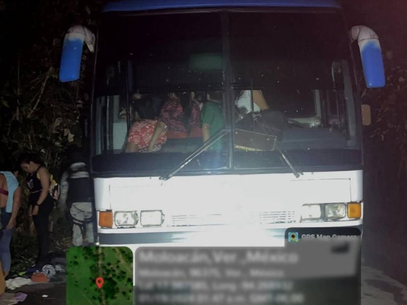 Foto de archivo de un operativo realizado por el INM en Veracruz el 19 de enero donde detuvo a a 371 personas migrantes.