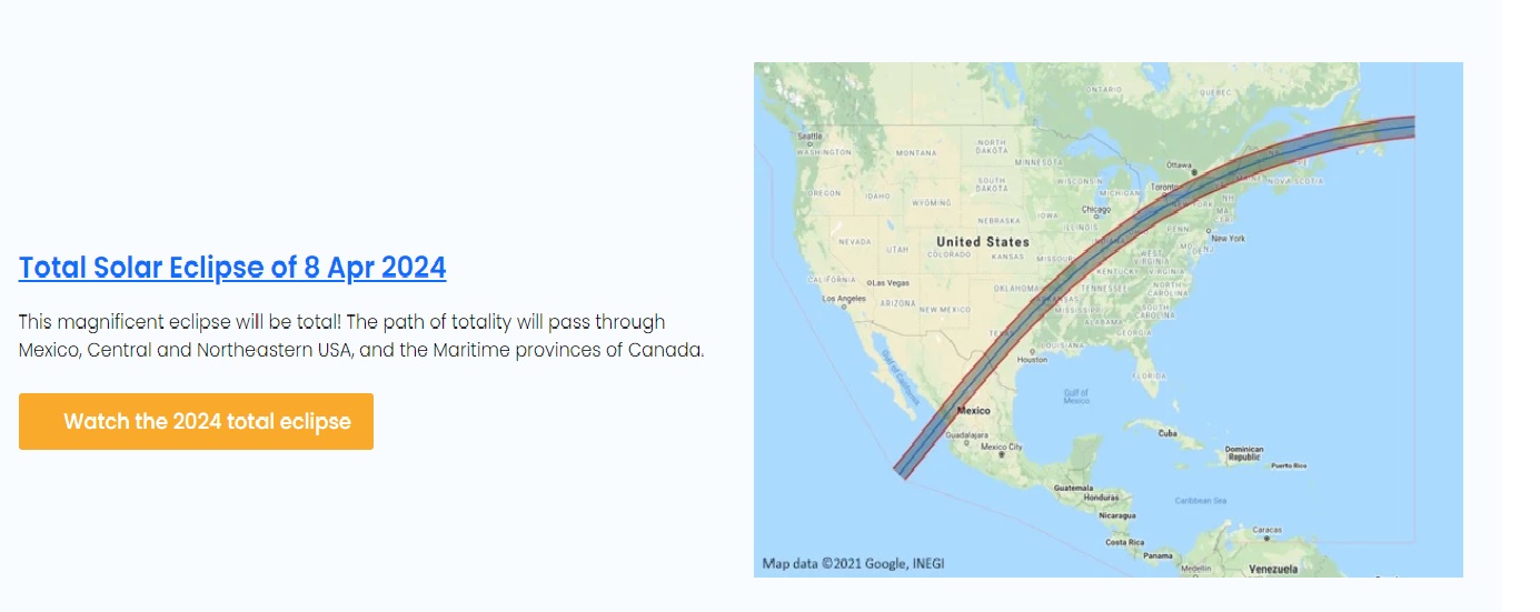 Simulador de eclipse solar 2024