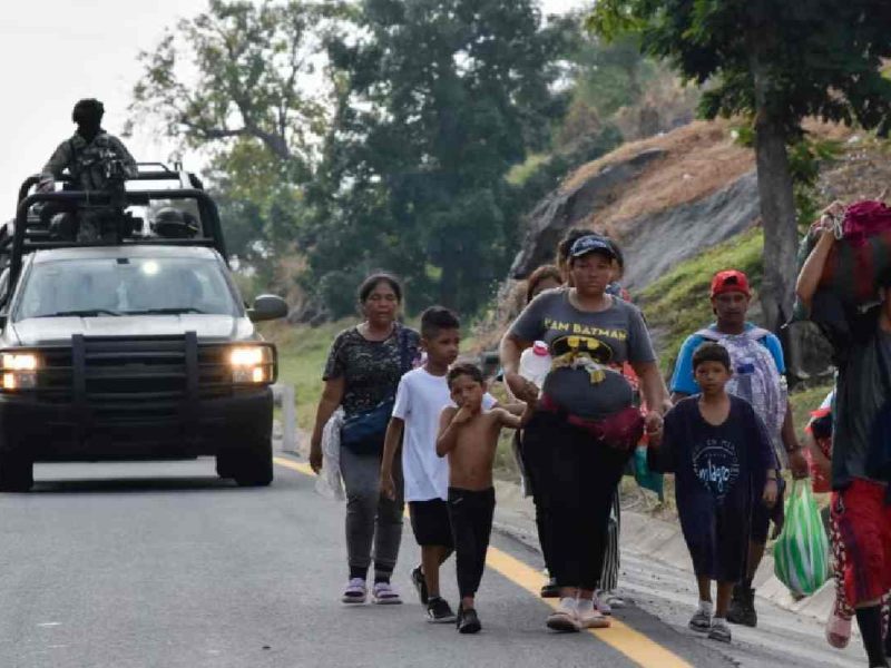 Esta foto no corresponde a la caravana migrante en Oaxaca