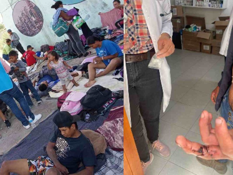 INM y GN ocasionaron fracturas a inegrantes de la caravana migrante en Hidalgo