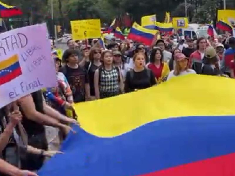 Venezolanos en México marcharon en las calles en contra del régimen de Maduro