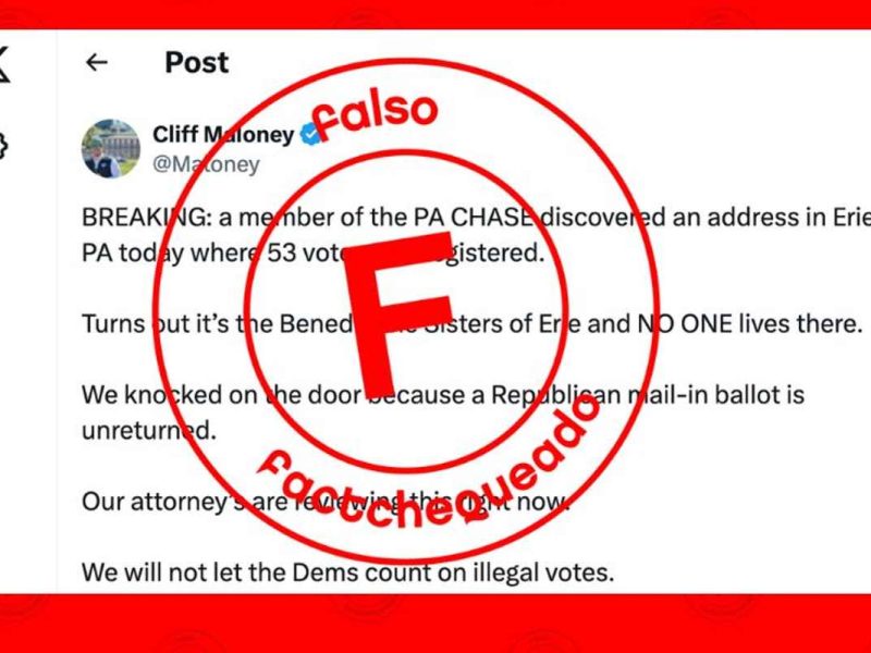 denuncias de fraude electoral en Pensilvania