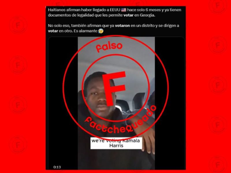 ¿Un migrante haitiano votó varias veces en Georgia por Kamala Harris? Esta información es falsa, así lo comentó el Secretario de Estado de Georgia