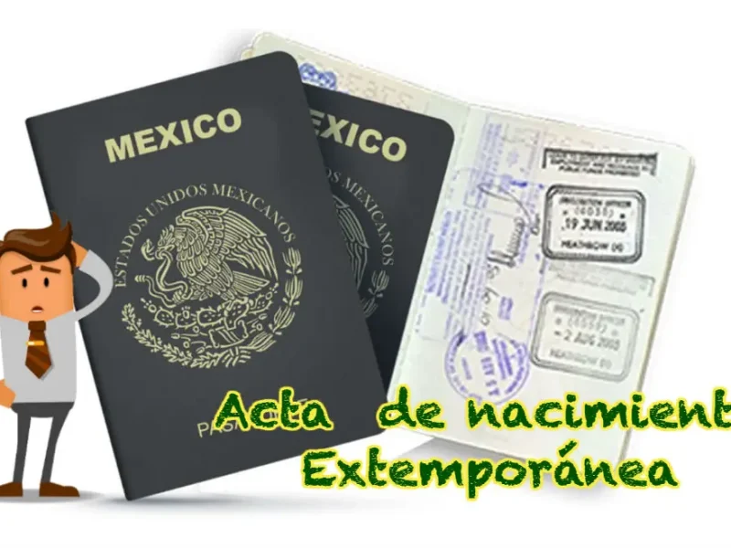¿Cómo tramito mi pasaporte si tengo un acta de nacimiento extemporánea?