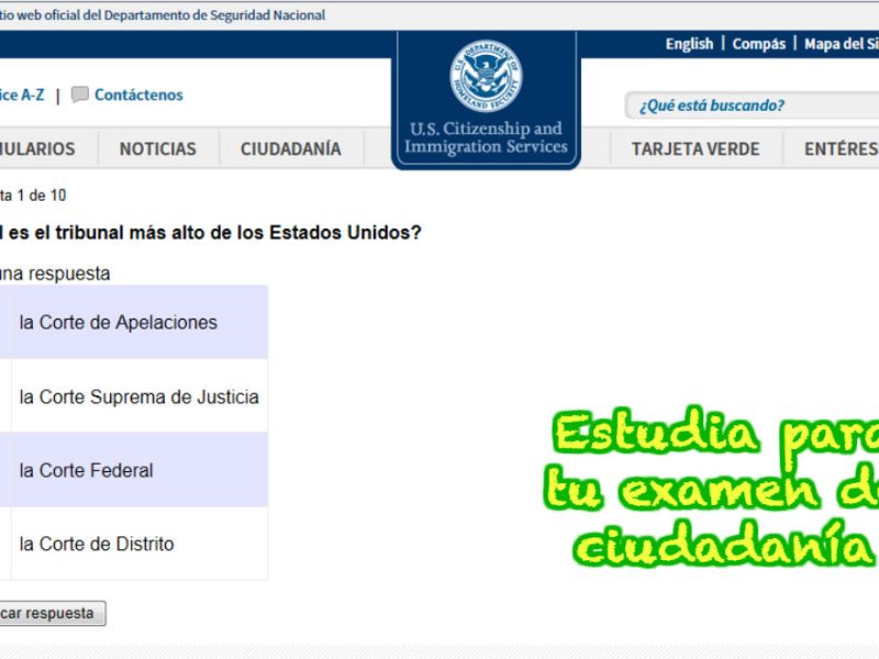 Estudia para tu examen de naturalización en español