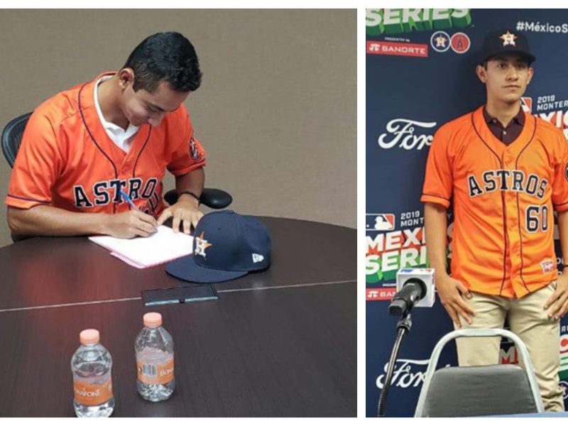 Firma beisbolista poblano para jugar en los Astros de Houston