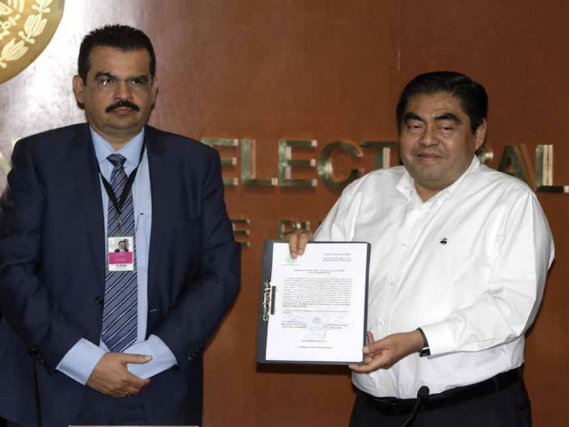 INE declara valida elecciones en Puebla y Barbosa es el nuevo gobernador