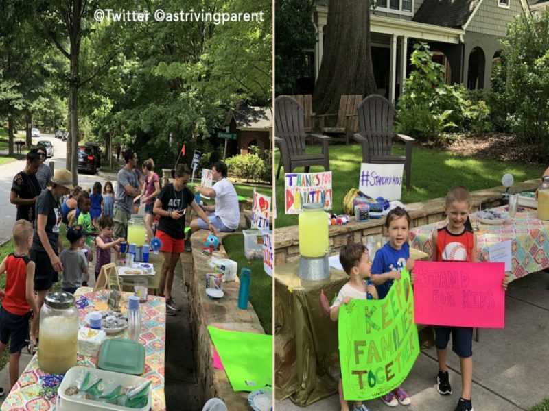 Niños venden limonadas para ayudar a menores migrantes en centros de detención