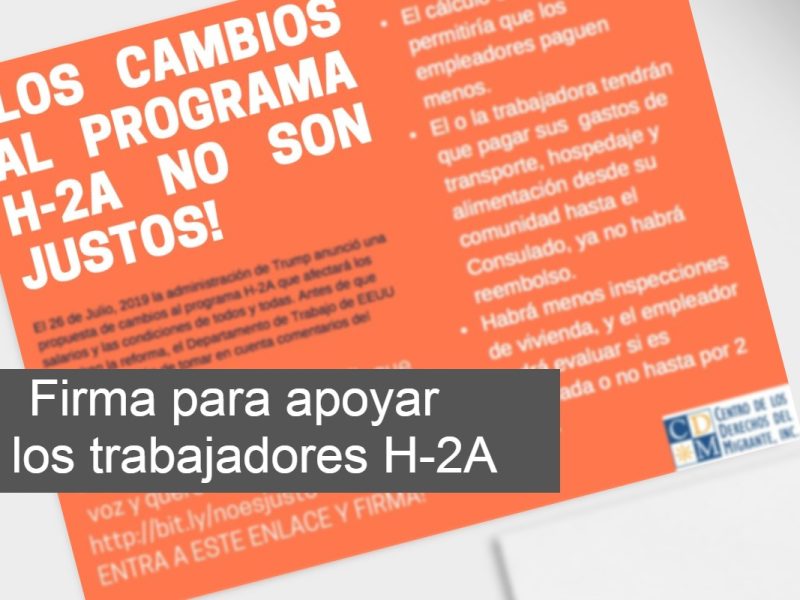 Las normas propuestas al programa H-2A reducirían aún más los salarios de los trabajadores agrícolas y darían lugar a peores condiciones de vivienda