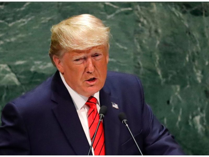 El presidente de EE.UU., Donald Trump, ofreció el martes 24 de septiembre de 2019 un discurso durante el debate de la 74 Asamblea General de la ONU.