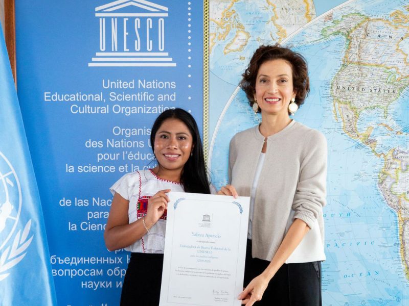 Yalitza es nombrada embajadora de la Buena Voluntad por la UNESCO