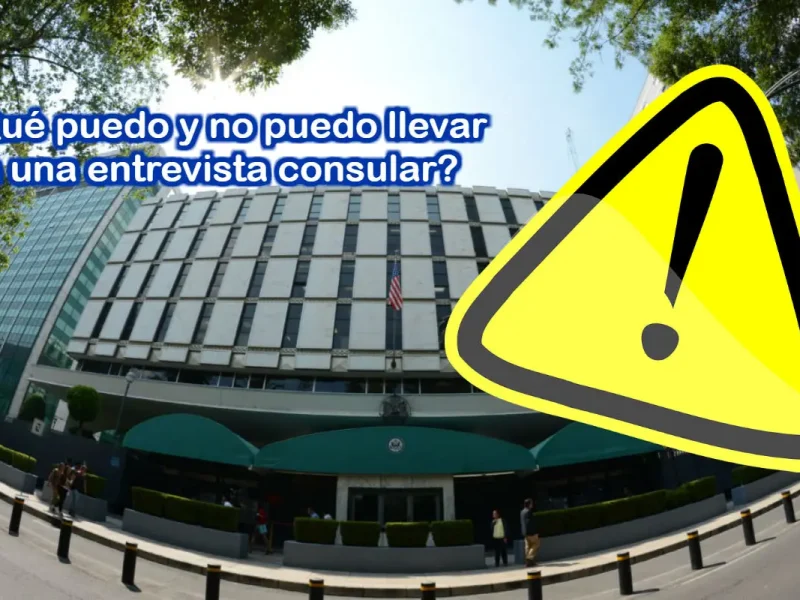 La prohibición de artículos en los consulados o embajadas es por motivos de seguridad