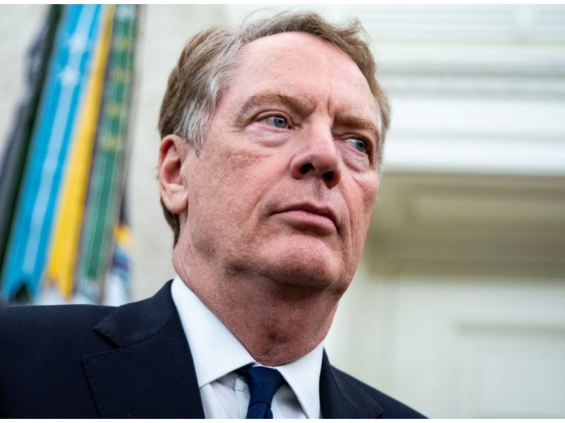 Robert Lighthizer, representante comercial de EE.UU., se reunió con legisladores demócratas para intentar resolver las preocupaciones sobre el acuerdo comercial con México y Canadá, conocido como T-MEC. Foto de archivo, Reuters.
