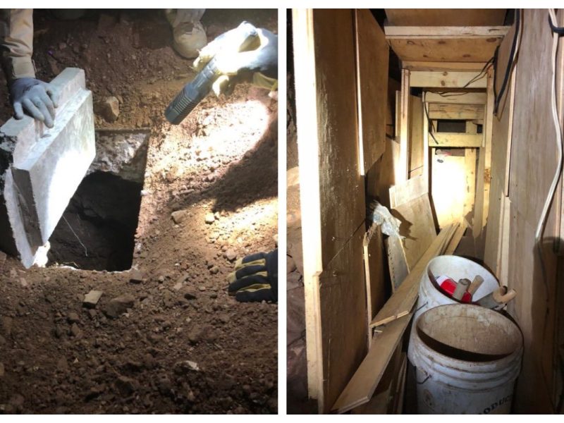 El túnel de 29 pies de largo fue encontrado durante un barrido de túnel binacional de rutina del sistema de drenaje que sirve a ambos lados de la frontera.