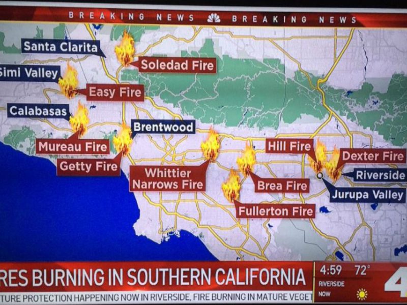 Debido el desastre natural, se cerraron dos carriles del lado norte de la autopista 14, ya que el incendio que se inició en Soledad Canyon, se propagó en 30 acres