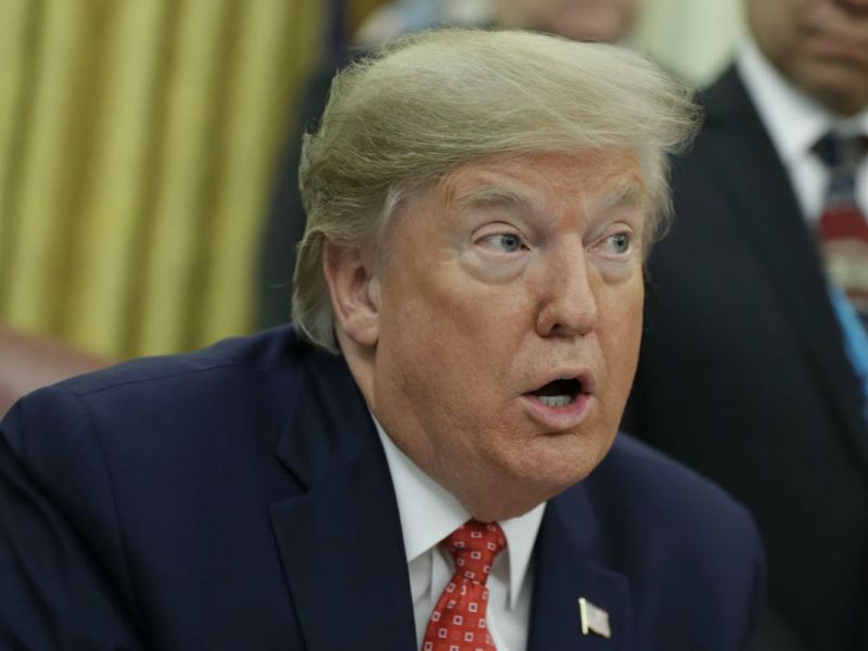 El presidente Donald Trump hablando en la Casa Blanca el martes, 26 de noviembre de 2019