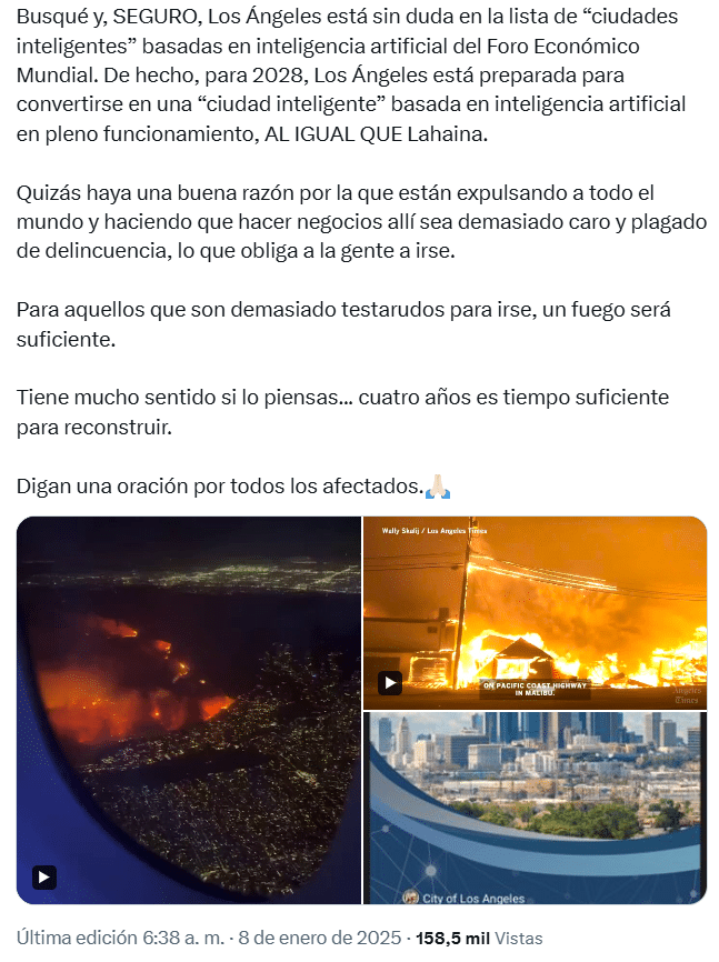 Los incendios en California 2025 y la teoría conspirativa de que fueron ...