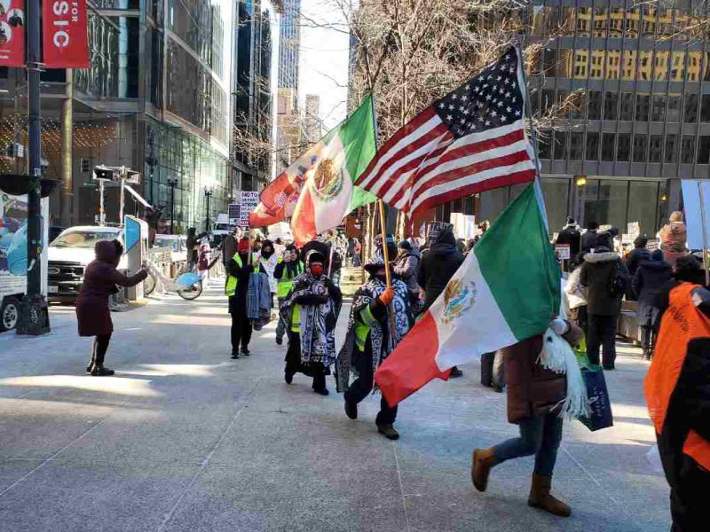 protestas en chicago contra trump