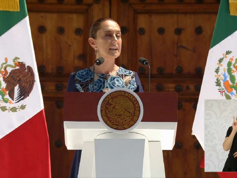 Claudia Sheinbaum dirigió un mensaje a la nación hoy a las 12 de la tarde en el Zócalo de la CD MX