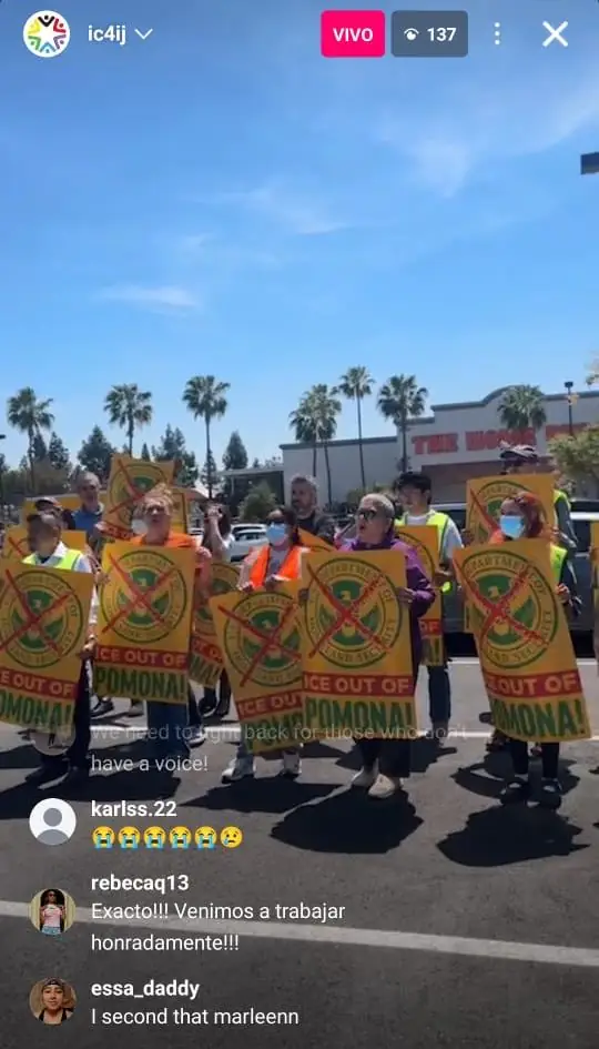 operativo de la migra en Pomona