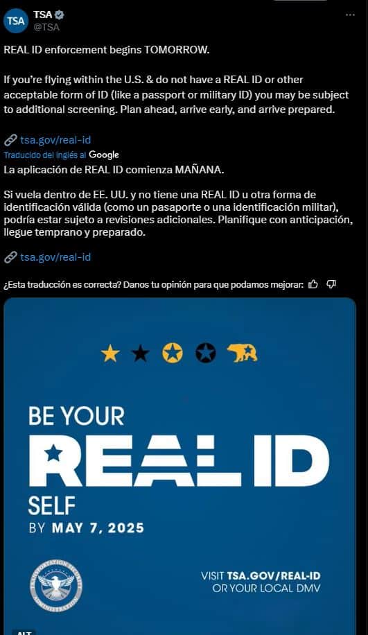 fecha límite Real ID