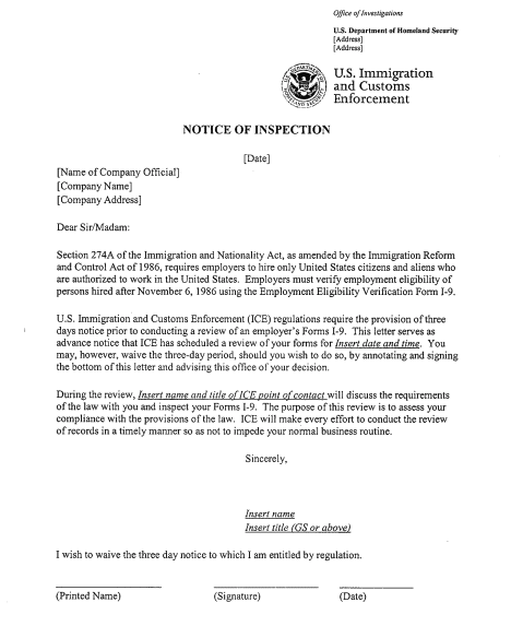 revisión de los formularios I-9