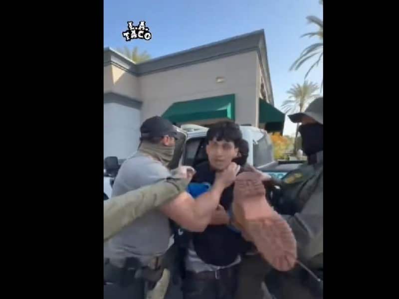Agentes migratorios detienen a ciudadano en Pico Rivera | Foto: Captura pantalla