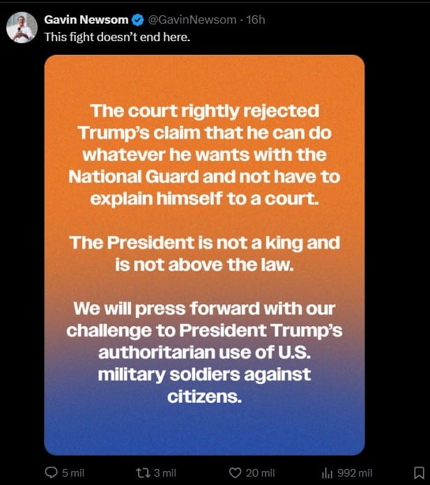 Guardia Nacional en Los Ángeles seguirá bajo el mando de Trump