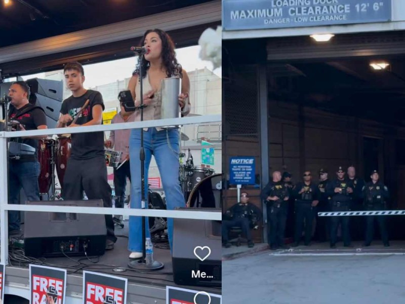 ¡Mexicanos le llevan serenata a agentes del ICE en Los Ángeles! Checa cuál les dedicaron | Foto: Especial