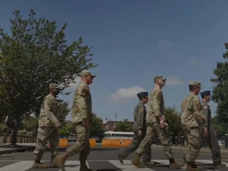 imàgenes de la Guardia Nacional en Washington D. C. l Foto: Captura de pantalla