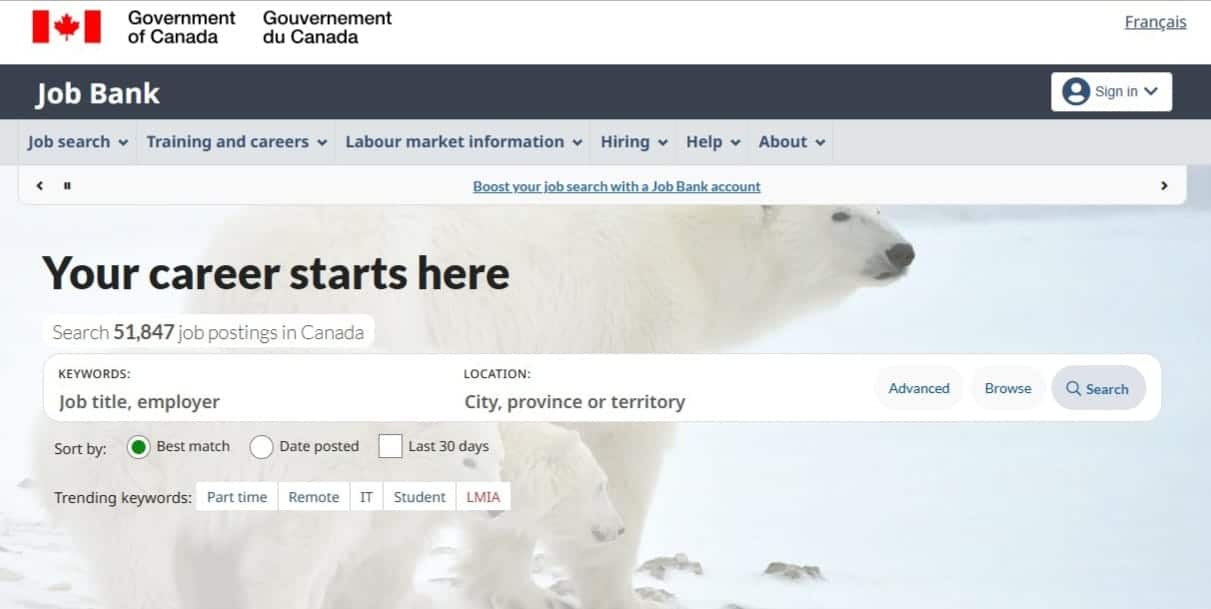 ¿Cómo buscar trabajo en la página canadiense Job Bank en 2026 si soy