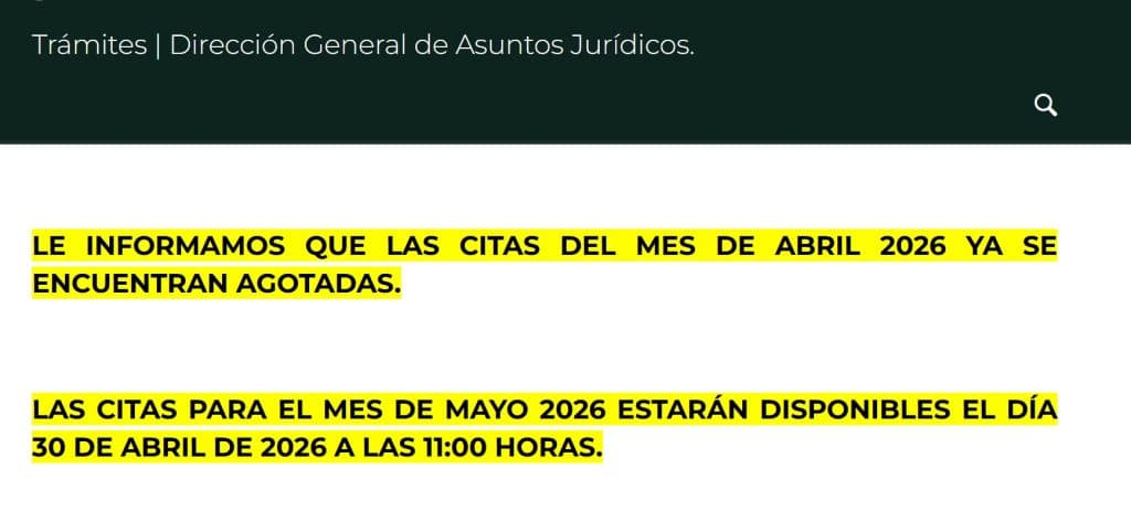 cita para naturalización mexicana en mayo de 2026