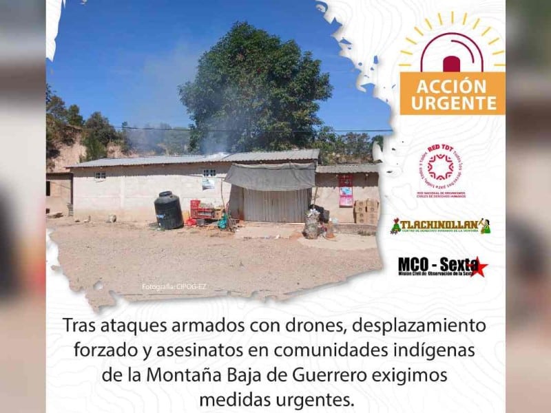 bombardeos con drones en Guerrero denuncian protección de gobernadora de Guerrero a Los Ardillos
