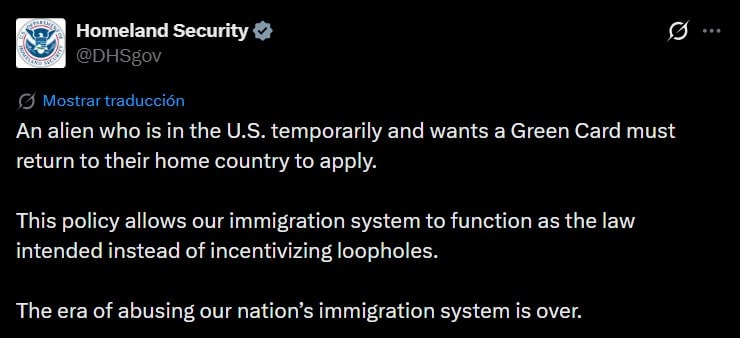 USCIS cambia las reglas para el ajuste de estatus, extranjeros deberán salir de USA