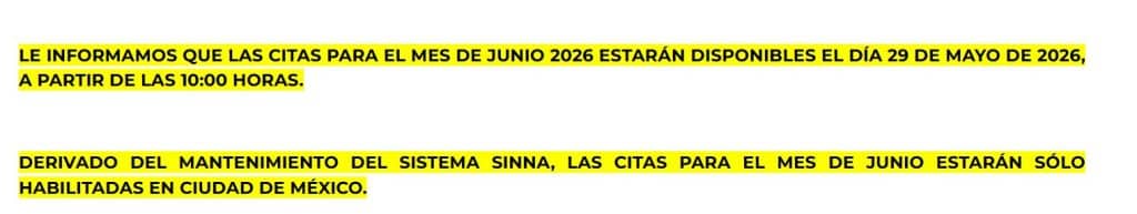 citas para naturalización mexicana en junio de 2026