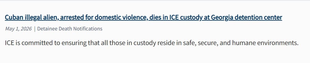 migrantes muertos en cárceles de ICE