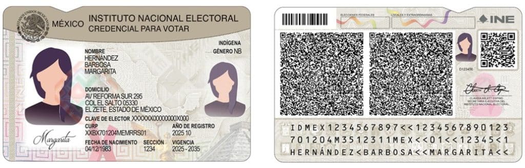 nuevo modelo de la Credencial para Votar del INE