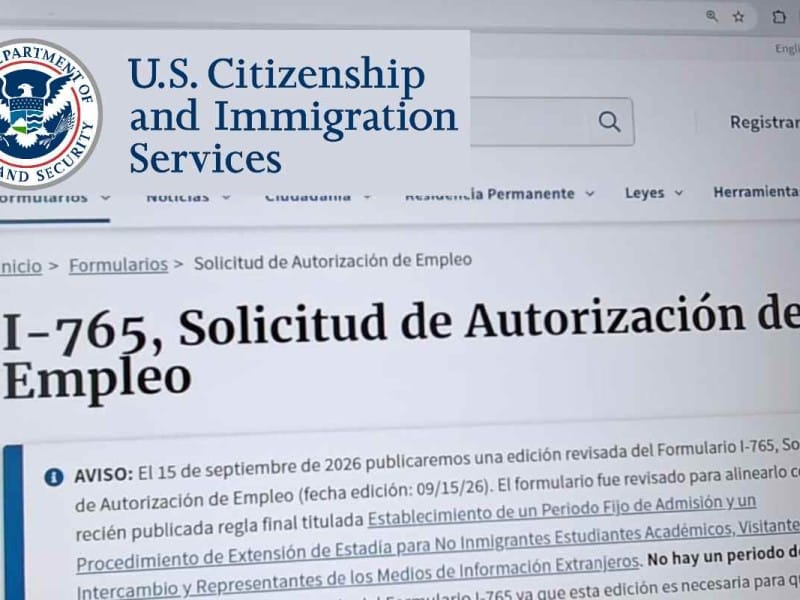 nuevos formularios de USCIS