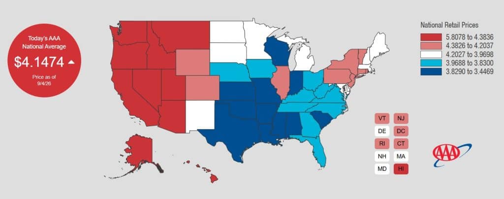 Precio de la gasolina en Estados Unidos